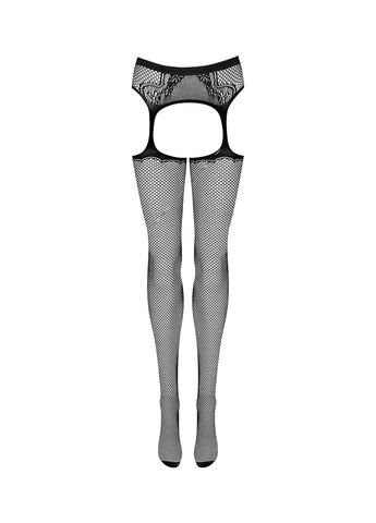 Сітчасті панчохи-стокінги з візерунком на сідницях Garter stockings S232 чорні - CherryLove Obsessive (282958940)