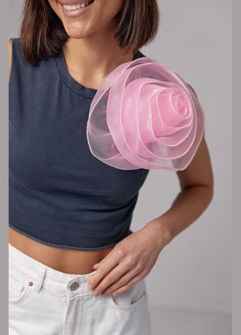 Трикотажний топ із об'ємною квіткою Liton (296908965)