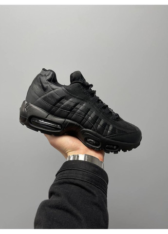 Черные демисезонные кроссовки мужские nike air max 95 full black найк аир макс 95 No Brand
