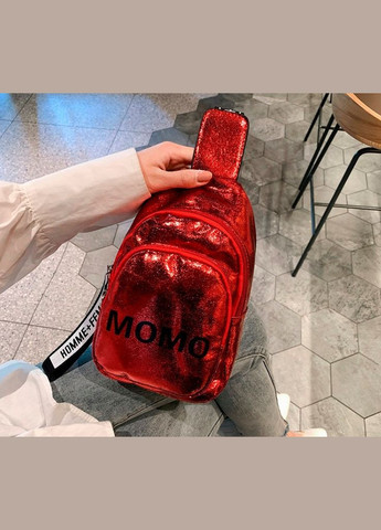 Стильна сумка жіноча бананка крос-боді з екошкіри з блискавкою червона (sku_473) No Brand (330576533)