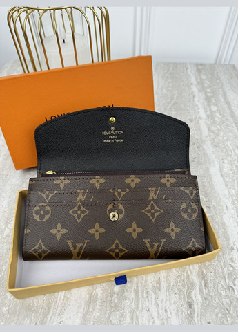 Жіночий гаманець коричневий + чорний великий конверт No Brand (322464611)