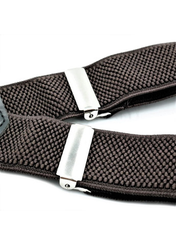 Підтяжки підліткові Темно-коричневі Y-подібні для хлопчиків регульовані з металевими затискачами ProDobro (364671966)