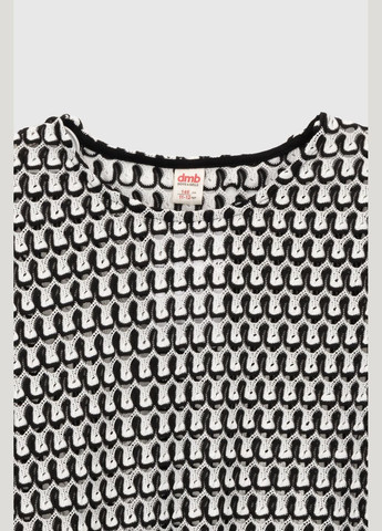 Черно-белый демисезонный повседневный лонгслив DMB