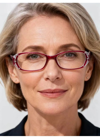 Готовые женские пластиковые очки для зрения +3.50 для чтения прозрачная линза Ralph (372506773)