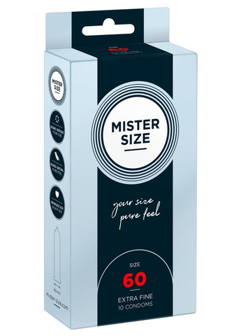 Презервативи MISTER SIZE (60 мм) 10шт No Brand (284236410)