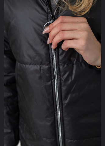 Черная демисезонная куртка женская демисезонная, цвет темно-сиреневый, 244r1505 Ager