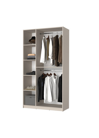 Шафа 3-дверна Оскар ДСП BG, додаткова штанга 120x52x220 см Дуб рістрето (MBS-4544) MebelStar (366427453)