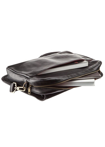 Мужская кожаная сумка через плечо 19116 Черная Shvigel (331913055)