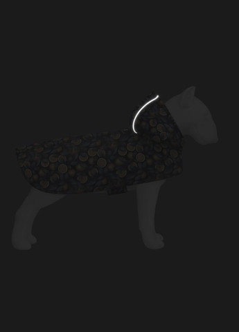 Дощовик-накидка з капюшоном для собак Clothes, малюнок "Апельсини", XL, А 55-61 см, B 68-80 см, З 42-52 см WAUDOG (329436875)