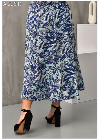 Синяя повседневная женская летняя юбка большого размера SK
