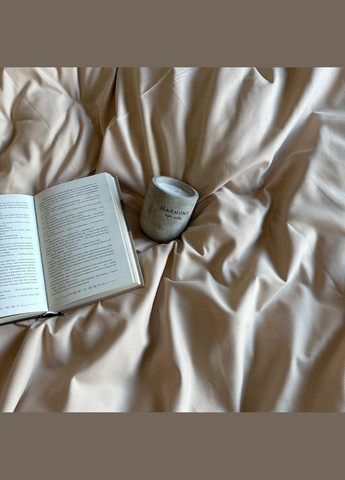 Комплект постельного белья Однотонное полисатин полуторный 150х220/50х70 см Бежевое No Brand (307355974)