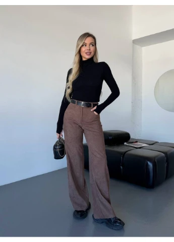 Жіночі вельветові штани широкого крою Fashion (382225055)