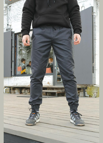 Графитовые демисезонные брюки No Brand