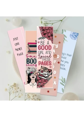 Закладка для книг картонная «Just One More Page» розовая No Brand (404813680)