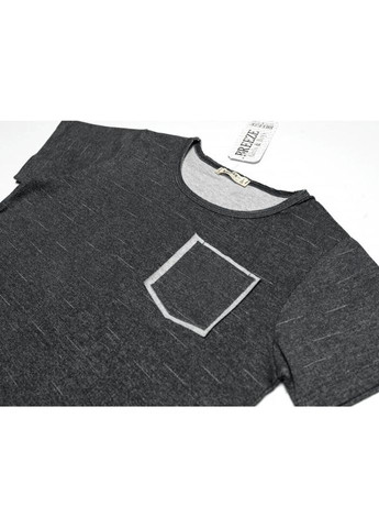 Серая демисезонная футболка детская с карманчиком (17168-152b-gray) Breeze