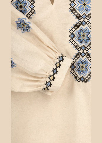 Светло-бежевая вышиванка рубашка с принтом женская 5962 светло-бежевый shop (2000999182563) On me хлопок (352576538)