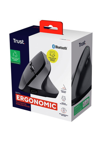 Мышь Bayo+ Multidevice Ergonomic Wireless Mouse Black (25146) Trust (307355370)