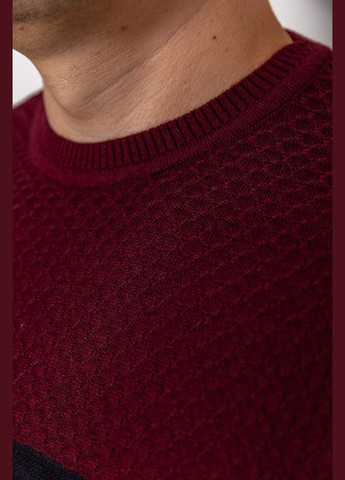Бордовый зимний свитер мужской, цвет черно-бордовый, Ager