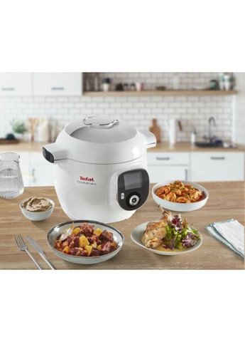 Мультиварка-скороварка Cook4Me +, 1600Вт, чаша-6л, електронне керув., пластик, Tefal (344558146)