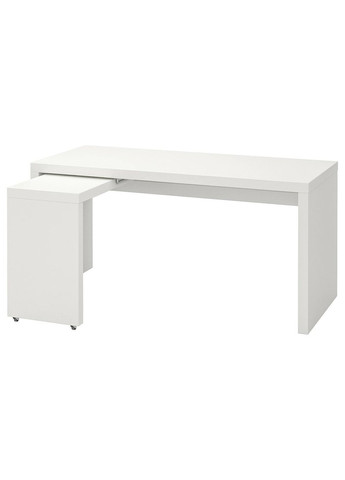 Письмовий стіл з висувною панеллю ІКЕА MALM 151х65 см (70214192) IKEA (278407180)