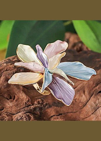 Каблучка жіноча акцентна металева Велика квітка No Brand (341140537)