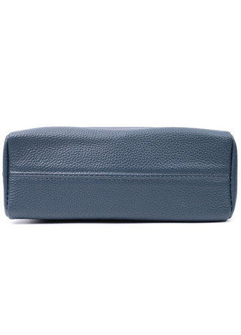 Женская кожаная сумка из стильным бегунком 22652 Синяя Vintage (331910525)