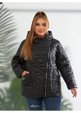 Чорна демісезонна жіноча стьобана куртка Asi.Store.ua