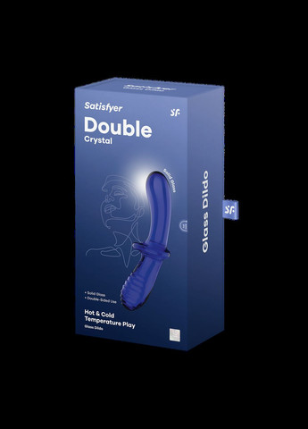 Фаллоимиатор Double Crystal Light Blue INTERSHOP Satisfyer (341303446)