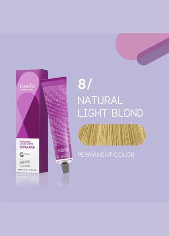Устойчивая кремкраска для волос Professional Permanent Color 8/60 мл Londa Professional (292736287)