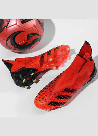 Красные футбольные бутсы No Brand без шнурков