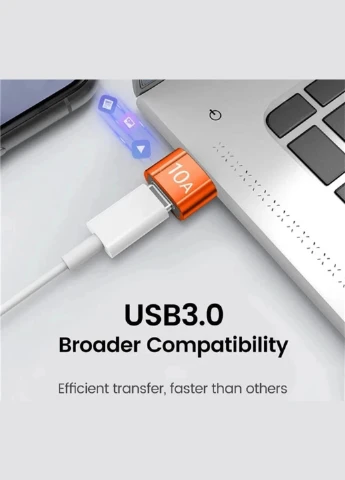 Переходник USB 3,0 на Type C OTG 10A, переходник, адаптер арт. 05678 No Brand (322054090)