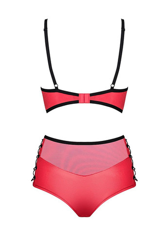 Червоний демісезонний комплект під шкіру leatheria red Obsessive