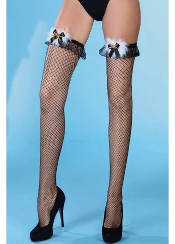 Панчохи сіточкою самоутримні Pearl Black CoFashion (307172603)