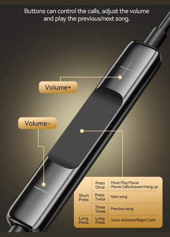 Наушники M15 с микрофоном, разъем 3.5 мм Essager (319173057)