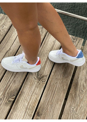 Білі Осінні кросівки чоловічі nike air force 1 lx wmns white red blue найк аір форс 1 преміум No Brand