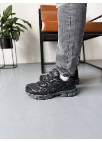 Чорні літні кросівки asics gel-nyc black suede gore-tex ii асікс гель нюк No Brand
