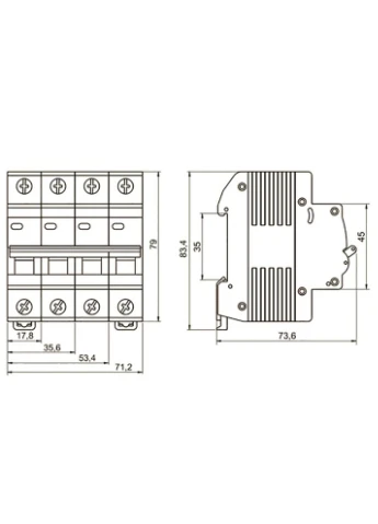 Автоматичний перемикач JXQ5-125/4P для DIN-рейки Lightwell (362454792)
