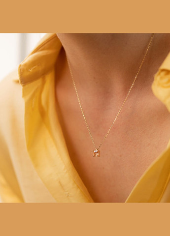 Золоте кольє Альма (помаранчевий фіаніт) кол02366 45 Oniks (264644354)