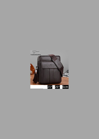 Мужская сумка - барсетка с накладным карманом коричневая Kangaroo (290683243)