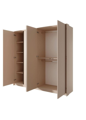 Шафа для одягу Даст / Dast 4-дверна з дзеркалом 4D/220 Беж (PFH-091011) Perfect Home (368288897)