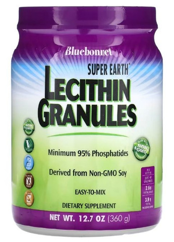 Super Earth Lecithin Granules 360 g /48 servings/ Bluebonnet Nutrition (294058477)
