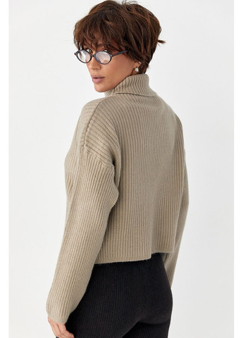 Базовий теплий гольф у рубчик - чорний колір Lurex (370601973)