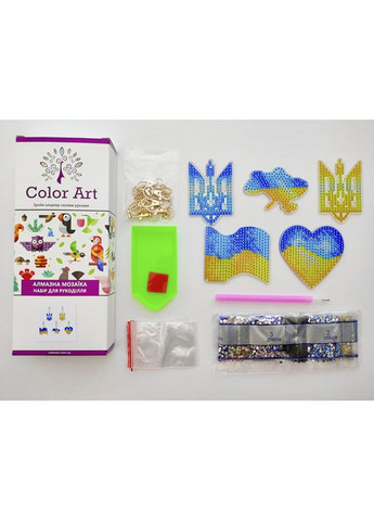 Набор брелков алмазная выкладка "Щенячий патруль" BR46, 6 шт ColorArt (369787473)