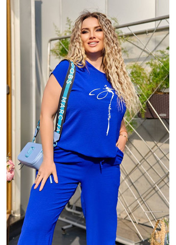 Жіночий костюм двійка колір електрик New Trend (304648006)