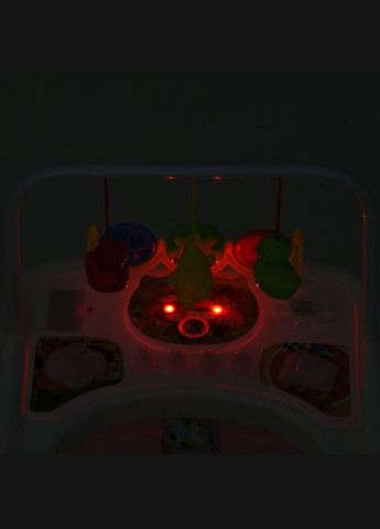 Детские ходунки Bambi с регулируемой высотой, дугой с подвесками, музыкой и светом, бирюзовые. Home (342059478)