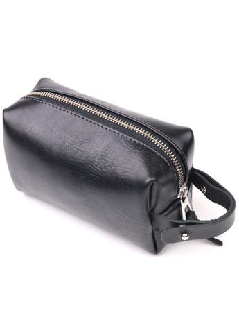 Чоловіча косметичка з гладкої натуральної шкіри Україна 16761 невелика 15х8х7 см чорна Grande Pelle (333662578)