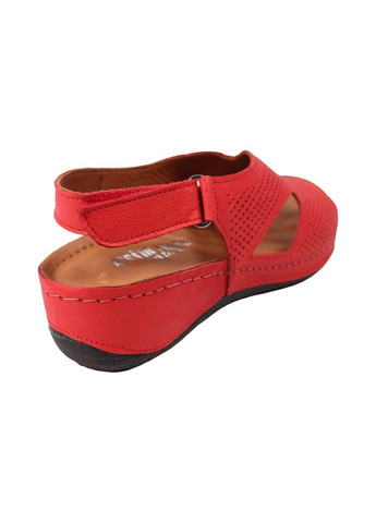 Красные босоножки женские красные натуральная кожа Kesim