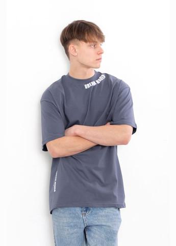 Сіра футболка чоловіча (оверсайз) з коротким рукавом Носи своє