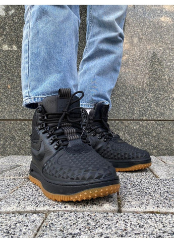 Чорні Зимовий кросівки чоловічі nike lunar force 17 duckboot black 1 найк дакбут No Brand