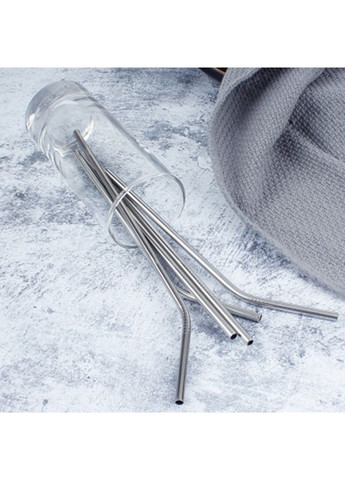 Набор металлических многоразовых трубочек для напитков с ёршиком для чистки China (366874597)